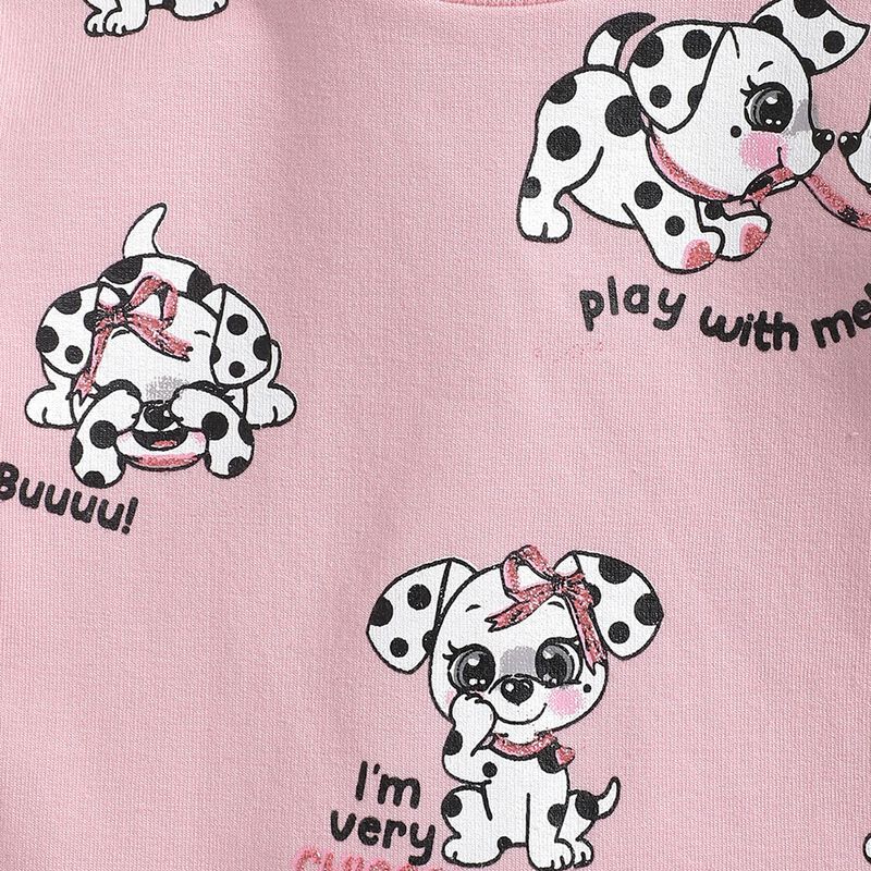Girls Fleece Long Sleeve Dress with Print image number null